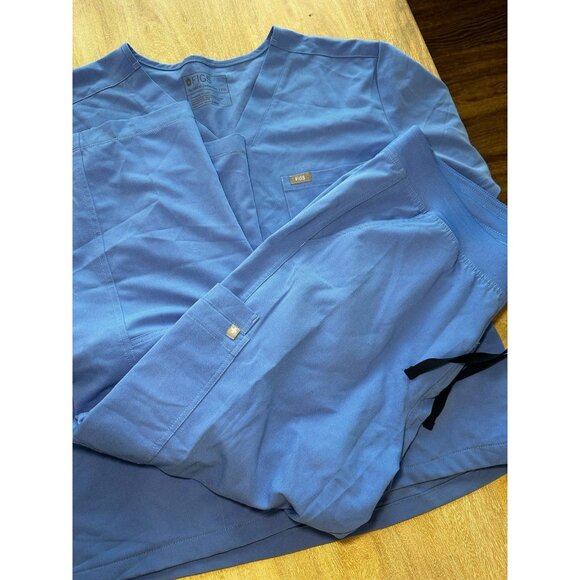 Figs SET Ceil Blue Chisec Top + Axim Cargo Pants Men's XXL Short - Picture 1 of 7